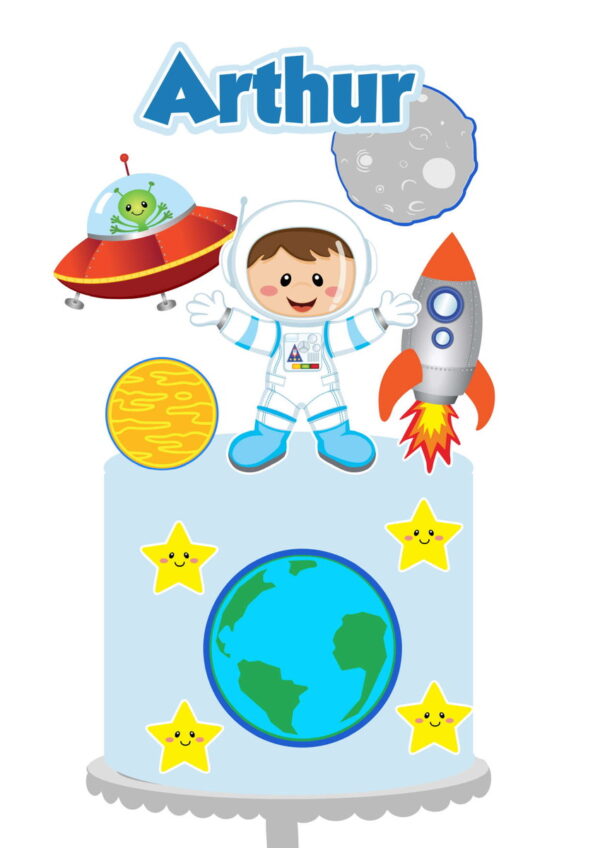 Arquivo de Corte Topo de Bolo Astronauta