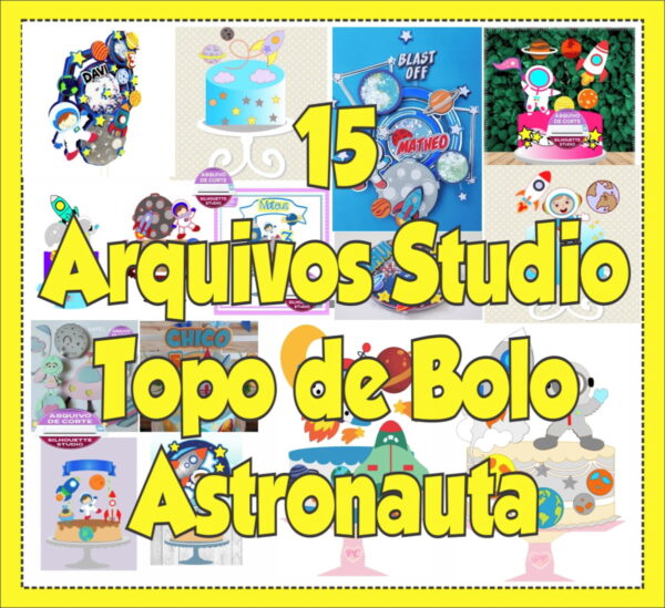 Arquivo de Corte Topo de Bolo Astronauta