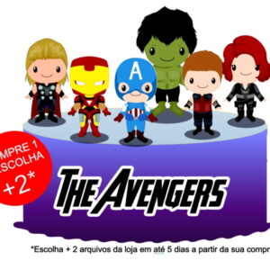 Arquivo de Corte Topo de Bolo Avengers - Vingadores