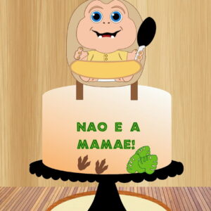 Arquivo de Corte Topo de Bolo Baby Família Dinossauro