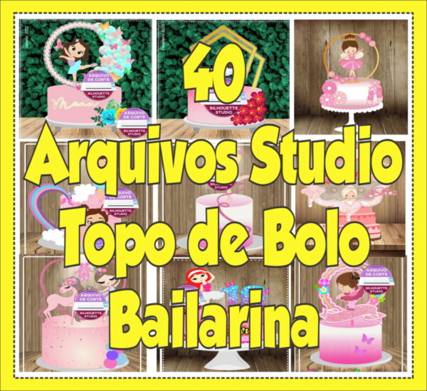 Arquivo de Corte Topo de Bolo Bailarina