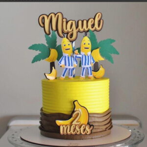 Arquivo de Corte Topo de Bolo Bananas de Piajama