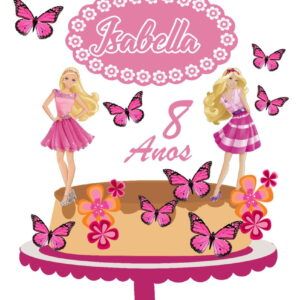 Arquivo de corte Topo de bolo Barbie 03