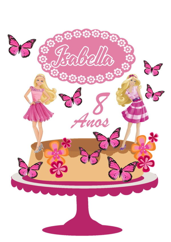 Arquivo de corte Topo de bolo Barbie 03