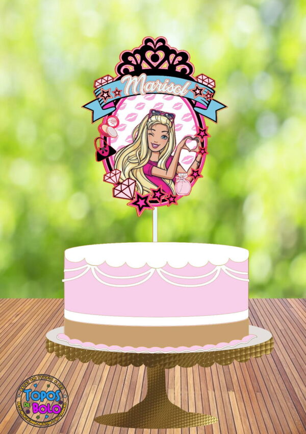 Arquivo de Corte Topo de Bolo Barbie 04