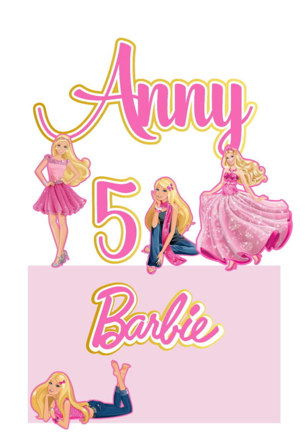 Arquivo de Corte Topo de Bolo Barbie 05