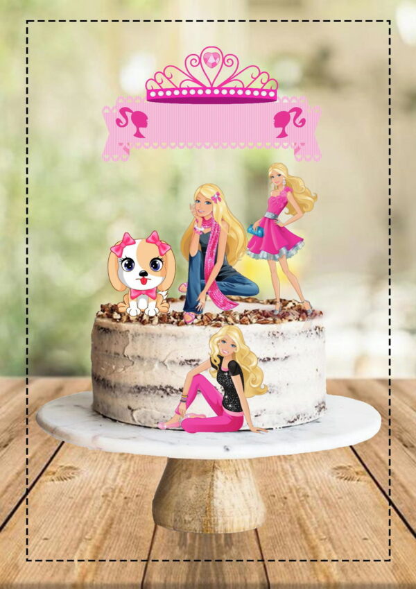 Studio/pdf Arquivo de Corte Topo de Bolo Barbie 4 - Image 2