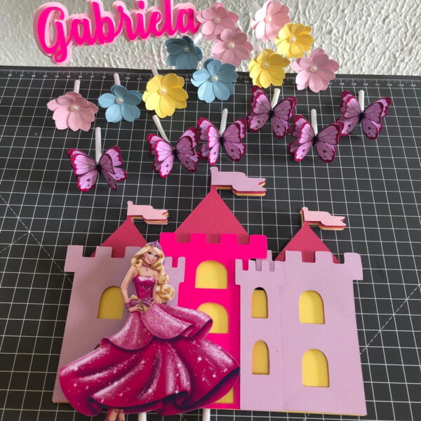 Arquivo De Corte Topo De Bolo Barbie - Imagem 3