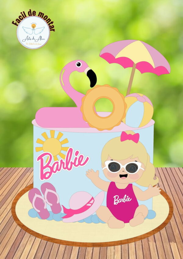 Arquivo de Corte Topo de Bolo Barbie Baby