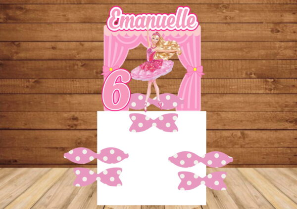 Arquivo de Corte Topo de Bolo Barbie Bailarina Studio 010