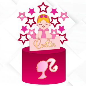Arquivo de Corte Topo de Bolo Barbie Baby Studio 011
