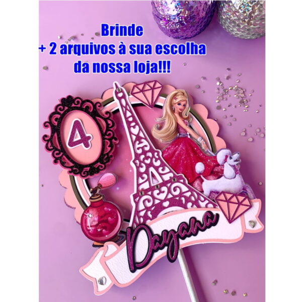 Arquivo de Corte Topo de Bolo Barbie