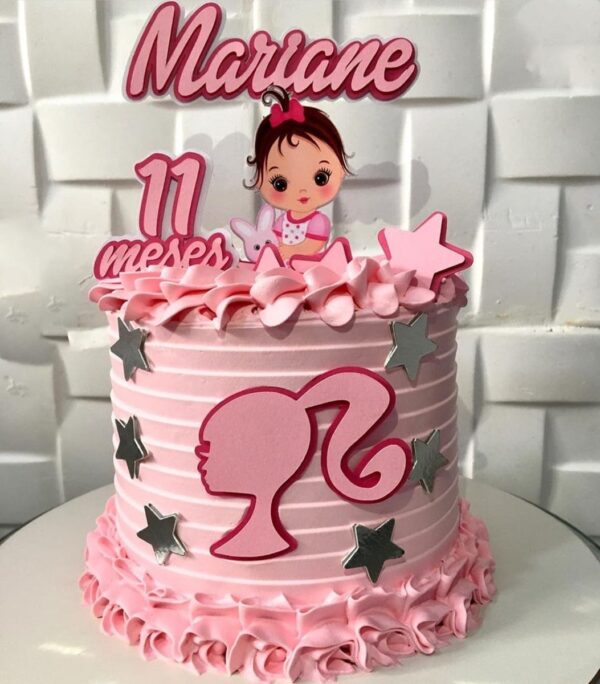 Arquivo de Corte Topo de Bolo Barbie Bebê
