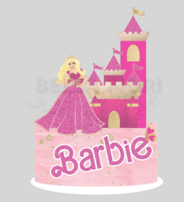 Arquivo de Corte Topo de Bolo Barbie em Camadas - Bf