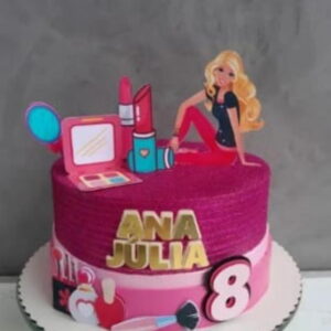 Arquivo de Corte Topo de Bolo Barbie Maquiagem