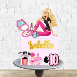 Arquivo de Corte Topo de Bolo Barbie Maquiagem