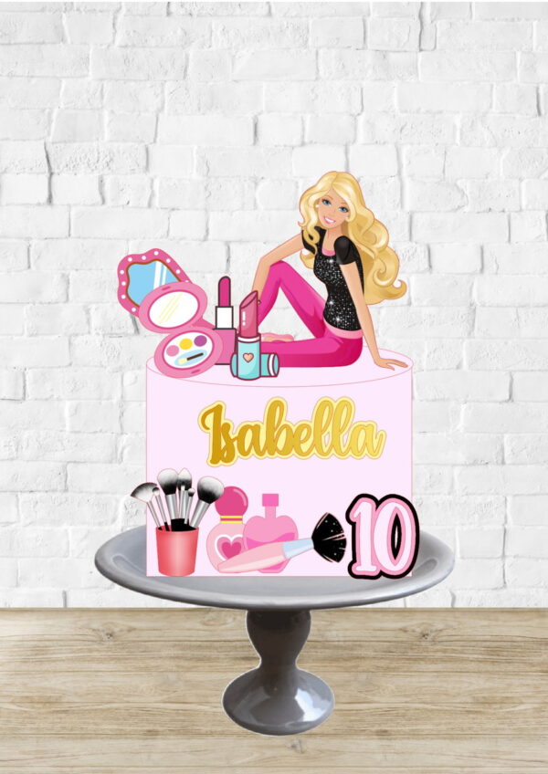 Arquivo de Corte Topo de Bolo Barbie Maquiagem