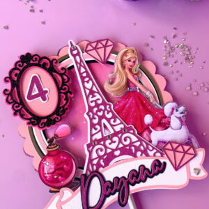 Arquivo de Corte Topo de Bolo Barbie Paris