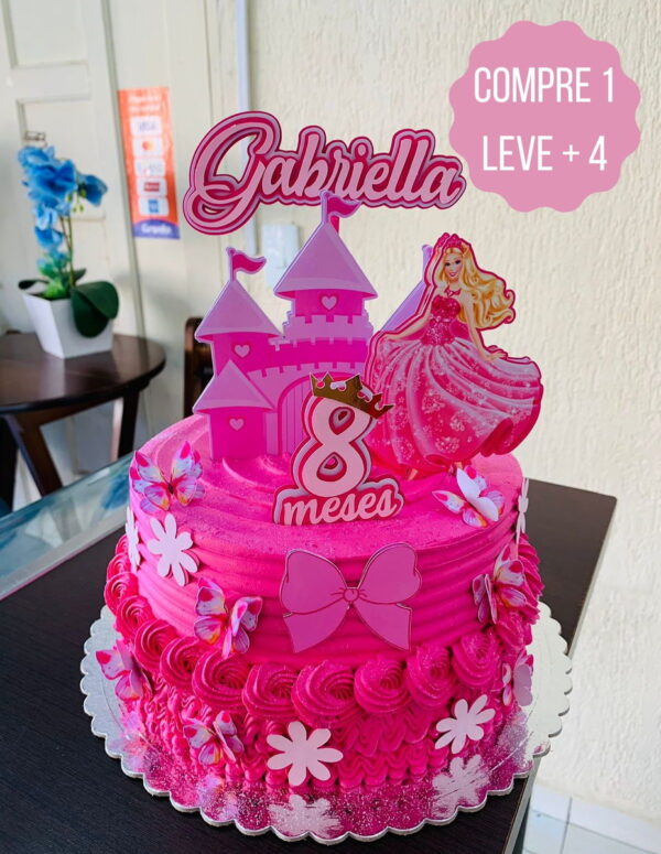 Arquivo de Corte Topo de Bolo Barbie Princesa