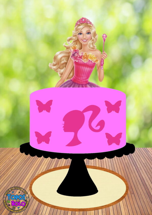 Arquivo de Corte Topo de Bolo Barbie Princesa