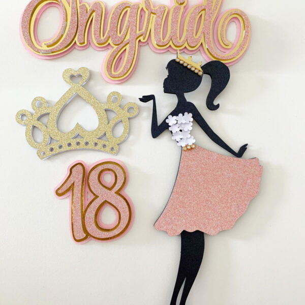 ARQUIVO DE CORTE TOPO DE BOLO Barbie princesa - Imagem 2