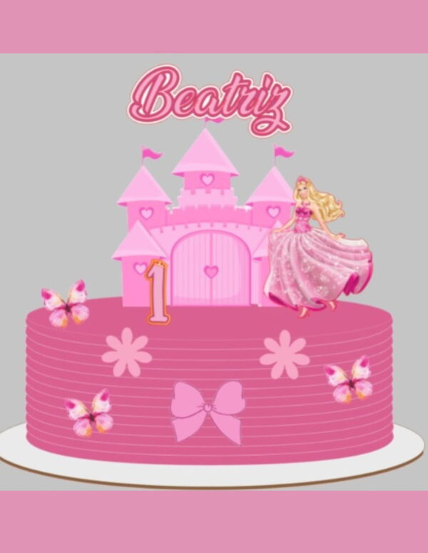 Arquivo de Corte Topo de Bolo Barbie Princesa - Image 2