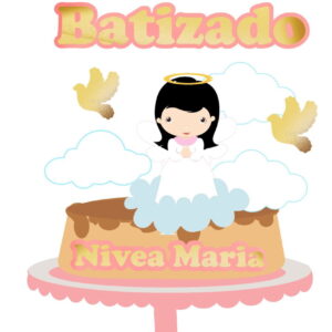 Arquivo de Corte Topo de Bolo Batizado 02