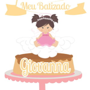 Arquivo de Corte Topo de Bolo Batizado 04