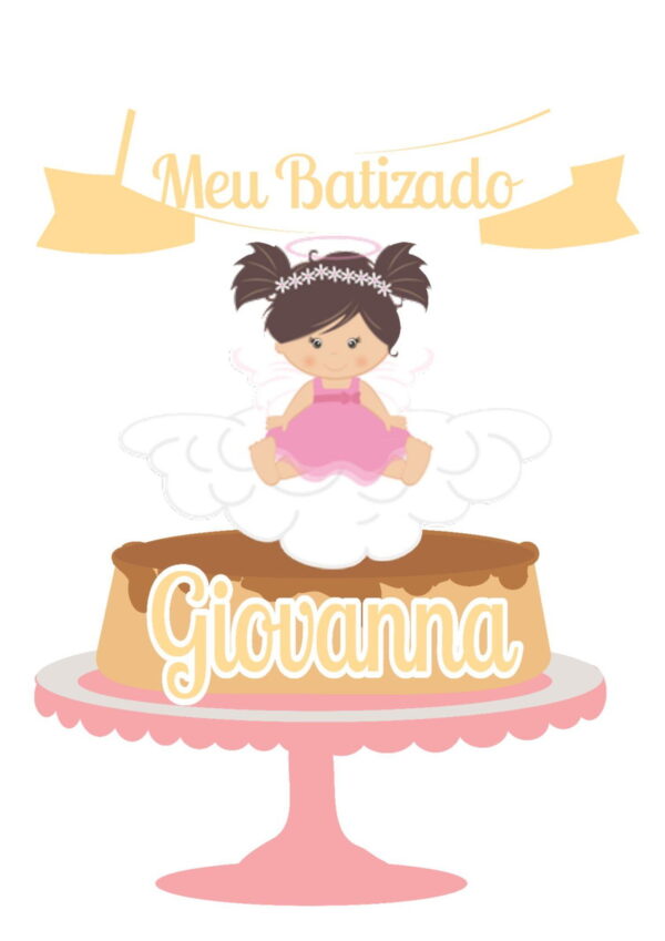 Arquivo de Corte Topo de Bolo Batizado 04