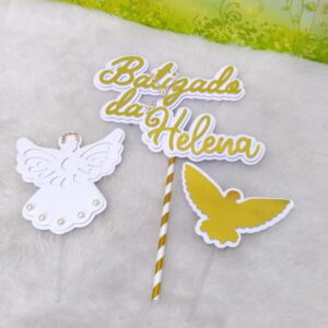 Arquivo de Corte Topo de Bolo Batizado 06 (Studio)