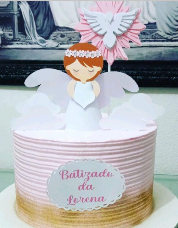 Arquivo De Corte Topo De Bolo Batizado
