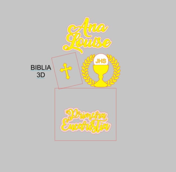 Arquivo de Corte Topo de Bolo Batizado Eucaristia 2