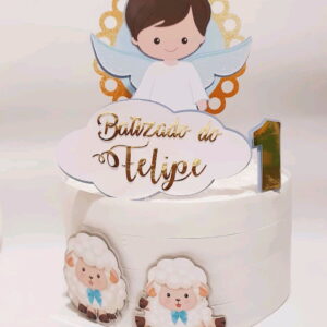 Arquivo de corte Topo de Bolo Batizado