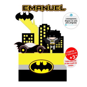 Arquivo De Corte Topo De Bolo Batman - Carro 3d