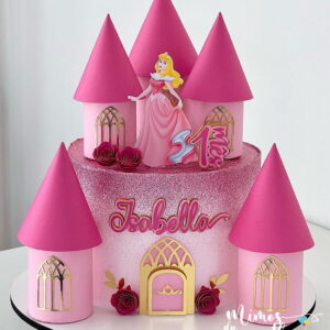 Arquivo de Corte Topo de Bolo Bela Adomercida Castelo 3d 001