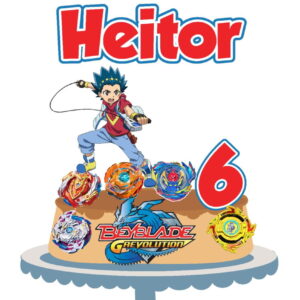 Arquivo de Corte Topo de Bolo Beyblade 01