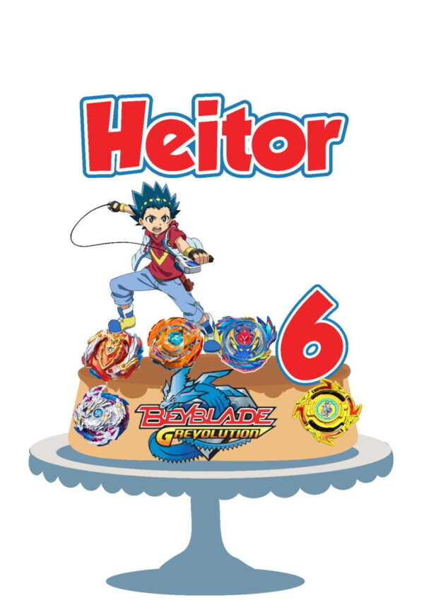 Arquivo de Corte Topo de Bolo Beyblade 01