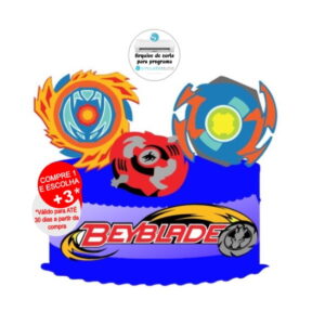 Arquivo de Corte Topo de Bolo Beyblade