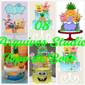 Arquivo de Corte Topo de Bolo - Bob Esponja