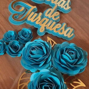 Arquivo de Corte Studio - Topo de Bolo Bodas com Flores (41)