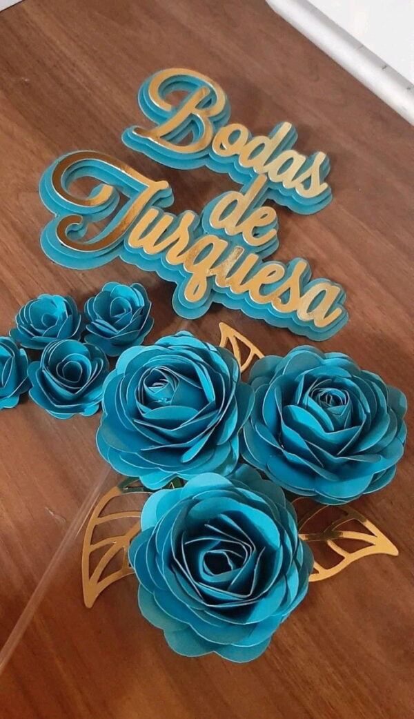 Arquivo de Corte Studio - Topo de Bolo Bodas com Flores (41)