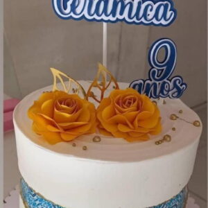 Arquivo de Corte Topo de Bolo Bodas de Ceramica