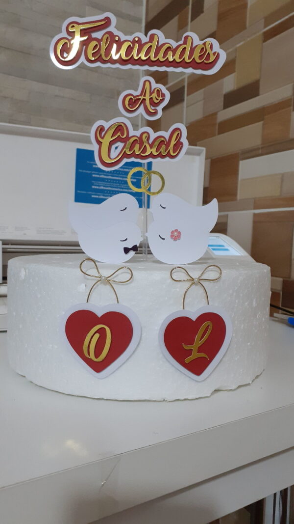 10 Arquivos Por R$ 10,00 Topo de Bolo Bodas de Cristal - Image 2