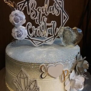 Arquivo de Corte Topo de Bolo Bodas de Cristal