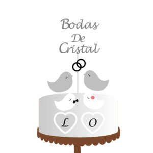 10 Arquivos Por R$ 10,00 Topo de Bolo Bodas de Cristal