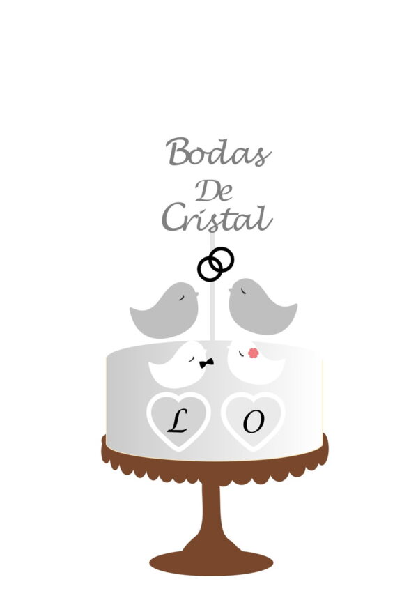 10 Arquivos Por R$ 10,00 Topo de Bolo Bodas de Cristal