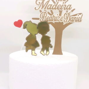 Arquivo De Corte Topo De Bolo Bodas de Madeira