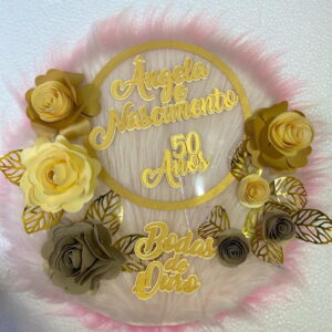 Arquivo de Corte Topo de Bolo Bodas de Ouro
