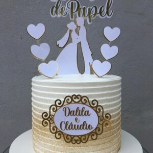 Arquivo de Corte Topo de Bolo Bodas de Papel