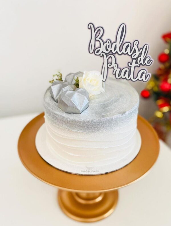 Arquivo de Corte Topo de Bolo Bodas de Prata
